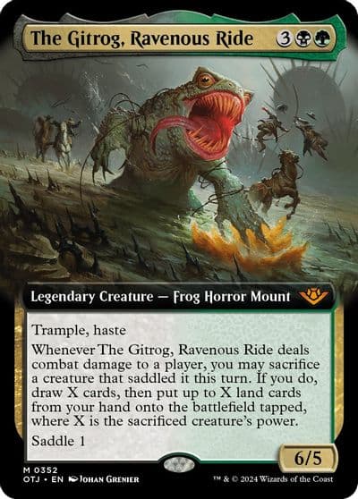 The Gitrog Ravenous Ride Extended Art Outlaws of Thunder Junction Magic card