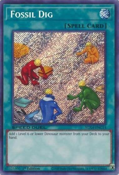 Fossil Dig Secret Rare Speed Duel GX: Midterm Destruction Yu-Gi-Oh! card
