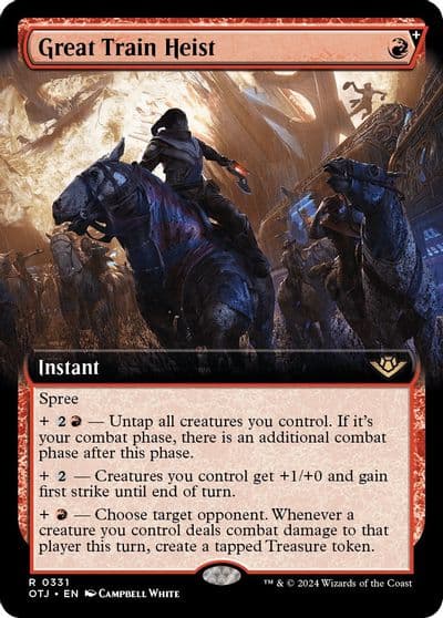 Great Train Heist Extended Art Outlaws of Thunder Junction Magic card
