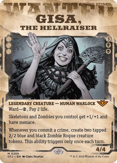 Gisa the Hellraiser Showcase Outlaws of Thunder Junction Magic card