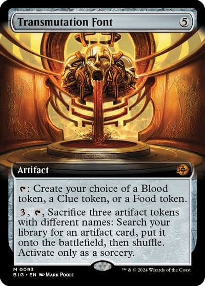 Transmutation Font Extended Art Outlaws of Thunder Junction: The Big Score Magic card