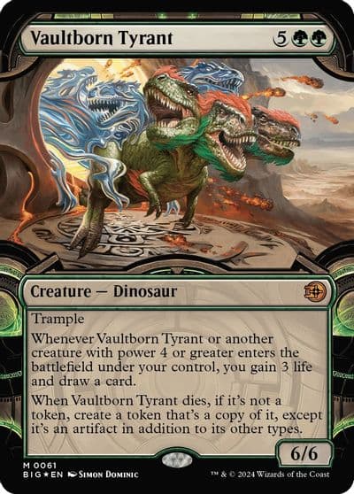 Vaultborn Tyrant Showcase Raised Foil Outlaws of Thunder Junction: The Big Score Magic card