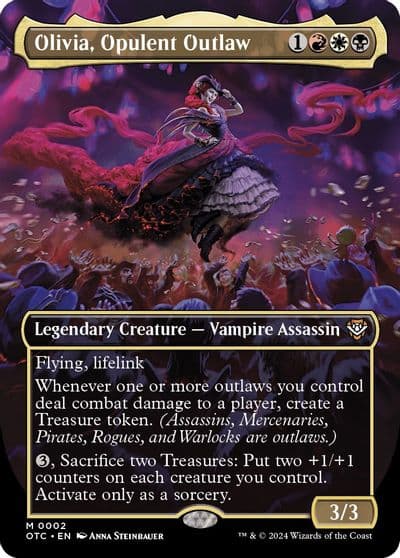 Olivia Opulent Outlaw Borderless Commander: Outlaws of Thunder Junction Magic card