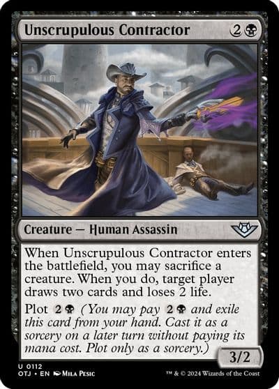 Unscrupulous Contractor Outlaws of Thunder Junction Magic card