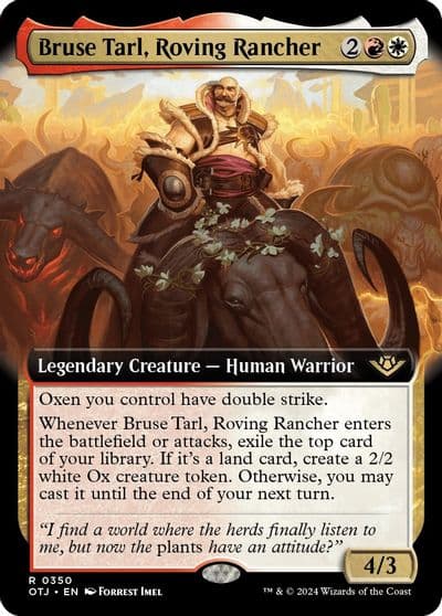Bruse Tarl Roving Rancher Extended Art Outlaws of Thunder Junction Magic card