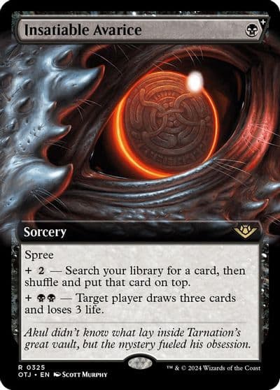 Insatiable Avarice Extended Art Outlaws of Thunder Junction Magic card