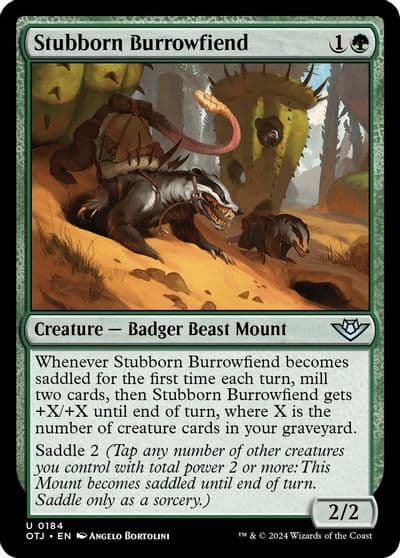 Stubborn Burrowfiend Outlaws of Thunder Junction Magic card