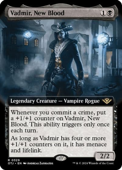 Vadmir New Blood Extended Art Outlaws of Thunder Junction Magic card