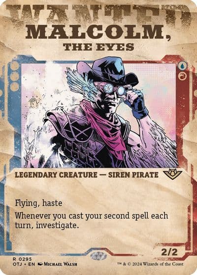 Malcolm the Eyes Showcase Outlaws of Thunder Junction Magic card