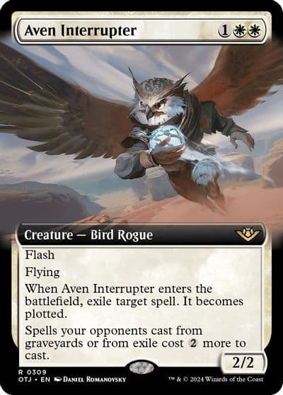 Aven Interrupter Extended Art Outlaws of Thunder Junction Magic card