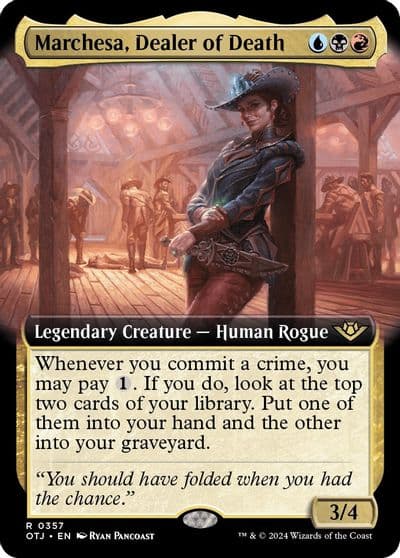 Marchesa Dealer of Death Extended Art Outlaws of Thunder Junction Magic card