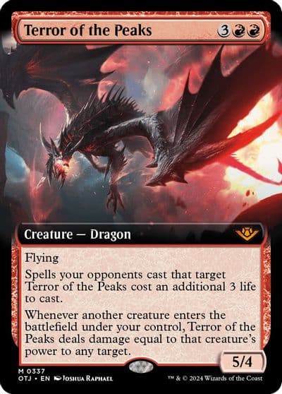 Terror of the Peaks Extended Art Outlaws of Thunder Junction Magic card