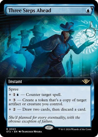 Three Steps Ahead Extended Art Outlaws of Thunder Junction Magic card