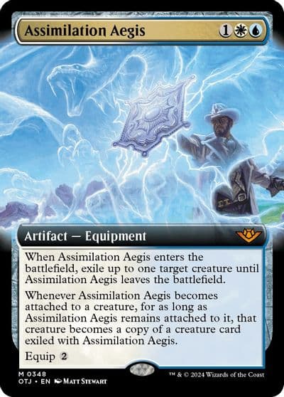 Assimilation Aegis Extended Art Outlaws of Thunder Junction Magic card