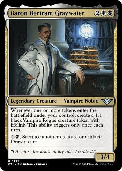 Baron Bertram Graywater Outlaws of Thunder Junction Magic card