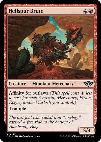 Hellspur Brute Outlaws of Thunder Junction Magic card