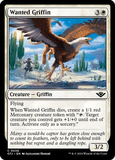 Wanted Griffin Outlaws of Thunder Junction Magic card