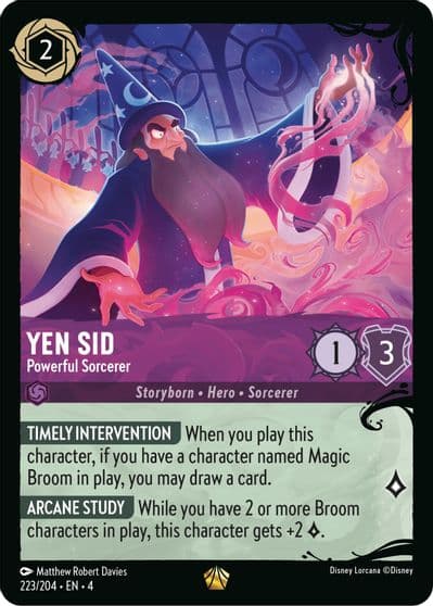 Yen Sid Powerful Sorcerer 223 204 Illumineer's Quest: Deep Trouble Lorcana card