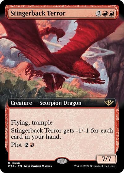 Stingerback Terror Extended Art Outlaws of Thunder Junction Magic card