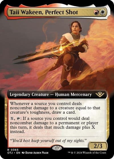 Taii Wakeen Perfect Shot Extended Art Outlaws of Thunder Junction Magic card