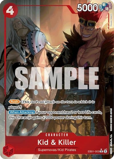 Kid and Killer Alternate Art Extra Booster: Memorial Collection One Piece card