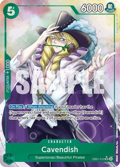 Cavendish Alternate Art Extra Booster: Memorial Collection One Piece card