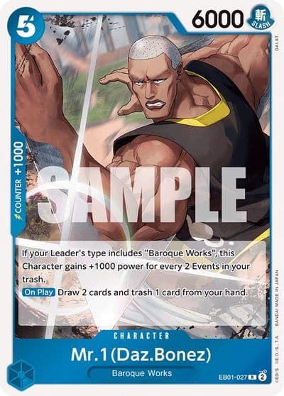 Mr 1 DazBonez Extra Booster: Memorial Collection One Piece card
