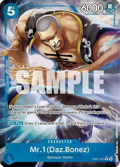 Mr 1 DazBonez Alternate Art Extra Booster: Memorial Collection One Piece card