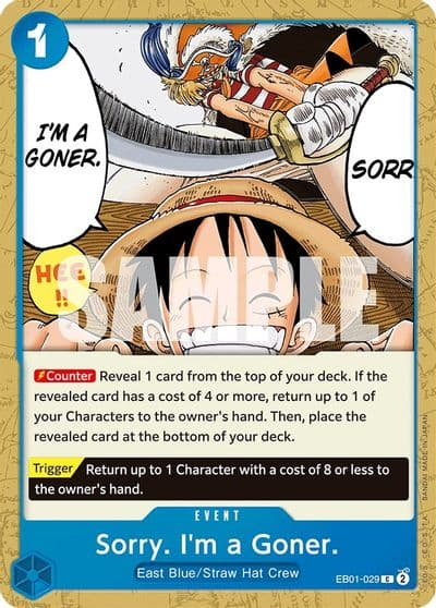 Sorry Im a Goner Extra Booster: Memorial Collection One Piece card