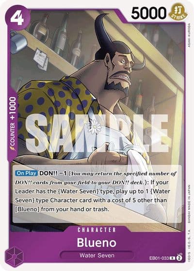 Blueno 033 Extra Booster: Memorial Collection One Piece card