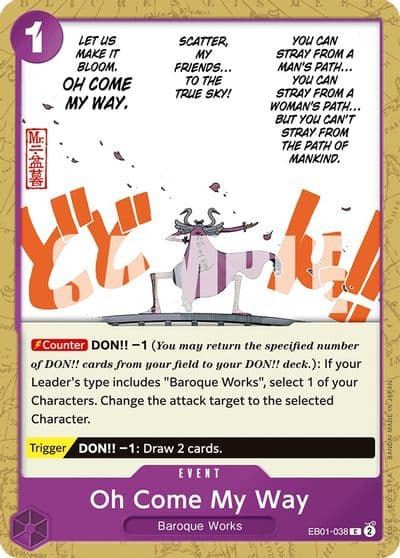 Oh Come My Way Extra Booster: Memorial Collection One Piece card