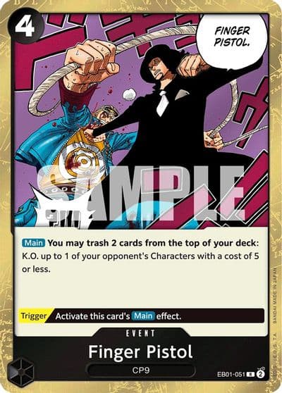 Finger Pistol Extra Booster: Memorial Collection One Piece card
