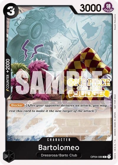 Bartolomeo Judge Pack Vol 3 One Piece Promotion Cards One Piece card