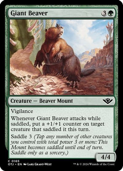 Giant Beaver Outlaws of Thunder Junction Magic card