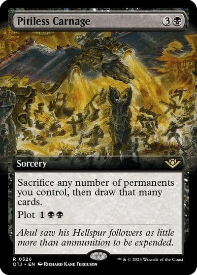 Pitiless Carnage Extended Art Outlaws of Thunder Junction Magic card