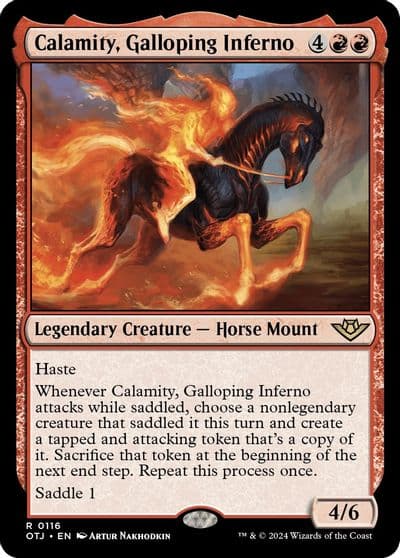 Calamity Galloping Inferno Outlaws of Thunder Junction Magic card