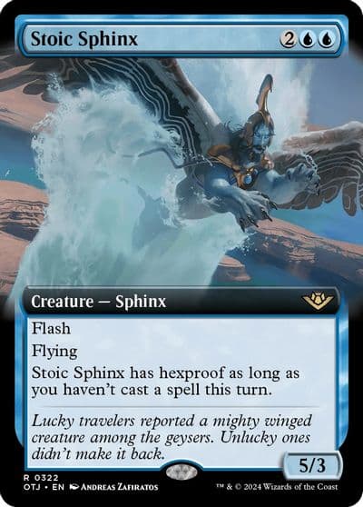 Stoic Sphinx Extended Art Outlaws of Thunder Junction Magic card