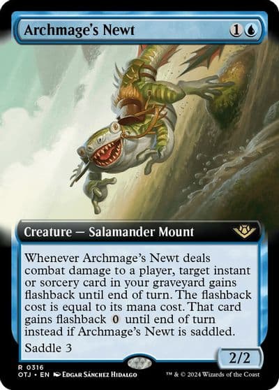 Archmages Newt Extended Art Outlaws of Thunder Junction Magic card