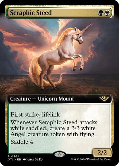 Seraphic Steed Extended Art Outlaws of Thunder Junction Magic card