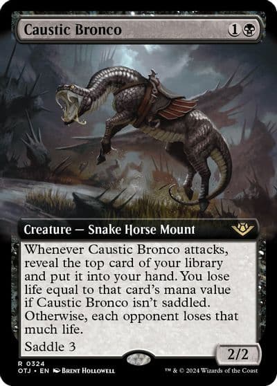 Caustic Bronco Extended Art Outlaws of Thunder Junction Magic card