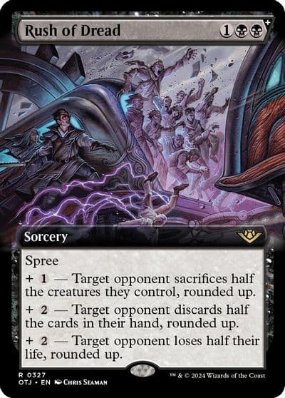 Rush of Dread Extended Art Outlaws of Thunder Junction Magic card