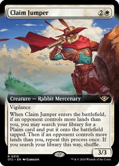 Claim Jumper Extended Art Outlaws of Thunder Junction Magic card