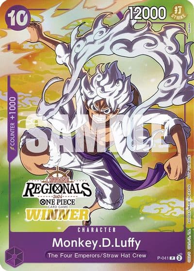 MonkeyDLuffy 041 Offline Regional 2024 Vol 2 Winner One Piece Promotion Cards One Piece card