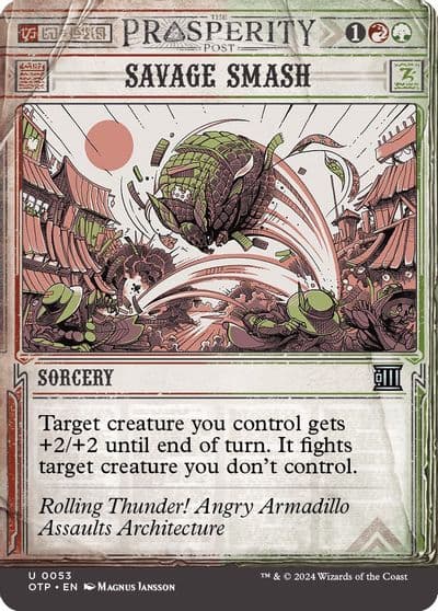 Savage Smash Outlaws of Thunder Junction: Breaking News Magic card