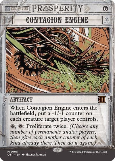 Contagion Engine Outlaws of Thunder Junction: Breaking News Magic card