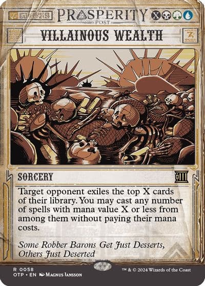 Villainous Wealth Outlaws of Thunder Junction: Breaking News Magic card