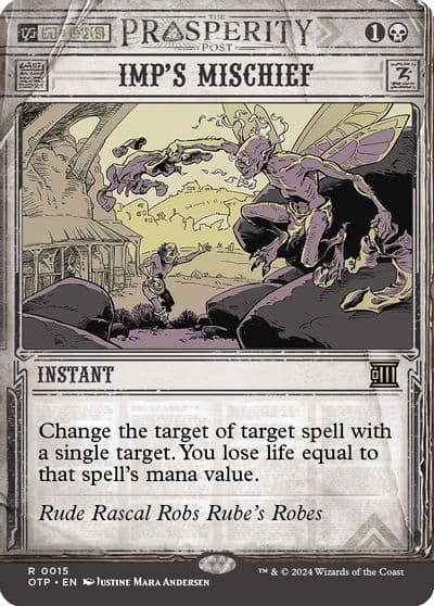 Imps Mischief Outlaws of Thunder Junction: Breaking News Magic card