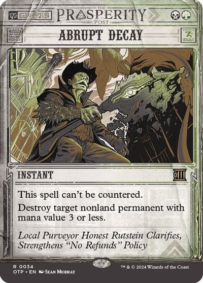 Abrupt Decay Outlaws of Thunder Junction: Breaking News Magic card