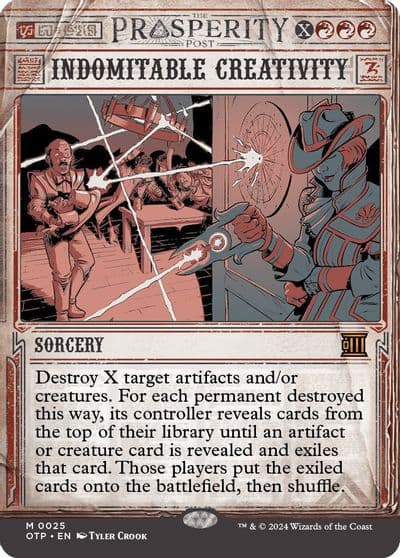 Indomitable Creativity Outlaws of Thunder Junction: Breaking News Magic card