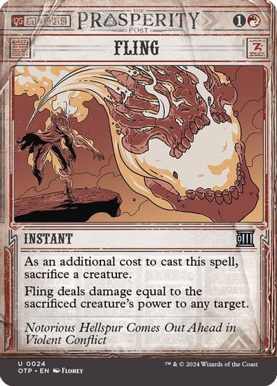 Fling Outlaws of Thunder Junction: Breaking News Magic card